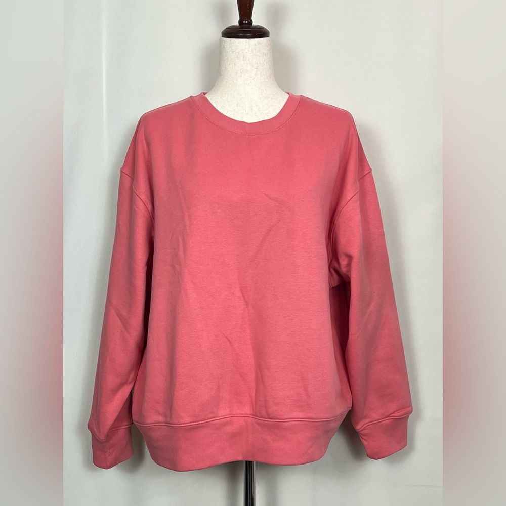 American Eagle Women’s Everyday Luxe Crew Neck Sweatshirt Coral XS